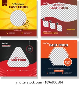  Food Instagram post banner template design