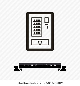 food isolated minimal icon. vending machine graph line vector icon for websites and mobile minimalistic flat design. 