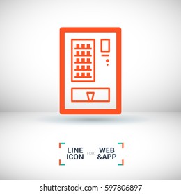 food isolated minimal icon. vending machine graph line vector icon for websites and mobile minimalistic flat design. 