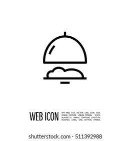 Food isolated minimal single flat linear icon for application and info-graphic. Restaurant line vector icon for websites and mobile minimalistic flat design.