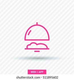 Food isolated minimal single flat linear icon for application and info-graphic. Restaurant line vector icon for websites and mobile minimalistic flat design.