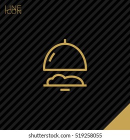 Food isolated minimal single flat linear icon for application and info-graphic. Restaurant line vector icon for websites and mobile minimalistic flat design.
