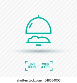 Food isolated minimal single flat linear icon for application and info-graphic. Restaurant line vector icon for websites and mobile minimalistic flat design.