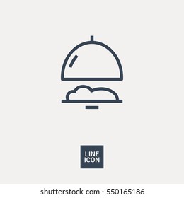 Food isolated minimal single flat linear icon for application and info-graphic. Restaurant line vector icon for websites and mobile minimalistic flat design.