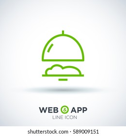Food isolated minimal single flat linear icon for application and info-graphic. Restaurant line vector icon for websites and mobile minimalistic flat design.