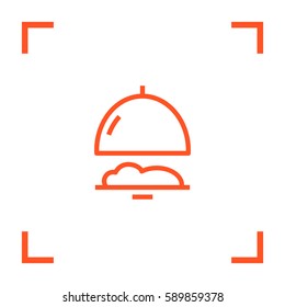 Food isolated minimal single flat linear icon for application and info-graphic. Restaurant line vector icon for websites and mobile minimalistic flat design.