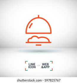 Food isolated minimal single flat linear icon for application and info-graphic. Restaurant line vector icon for websites and mobile minimalistic flat design.