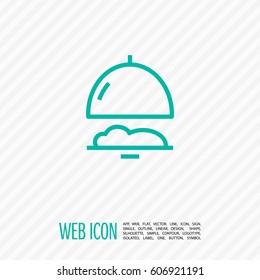 Food isolated minimal single flat linear icon for application and info-graphic. Restaurant line vector icon for websites and mobile minimalistic flat design.
