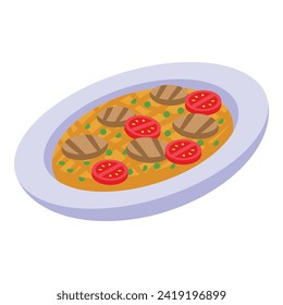 Food italian pesto icon isometric vector. Creation cooking. Aged fruit