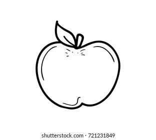 Food Items - Apple. Vector Doodle Illustration In Eps10