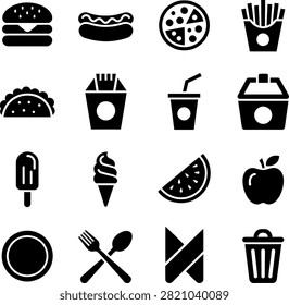 food items drinks and dining accessories with clean style
