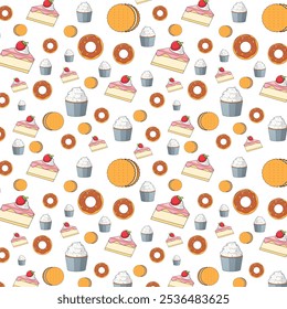 food items seamless  decorative design