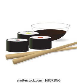 Food. Japanese cuisine, sushi.Still life