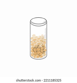 A food jar filled with cookies