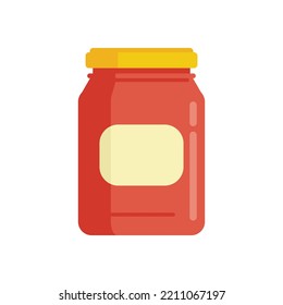 Food jar icon. Flat illustration of Food jar vector icon isolated on white background