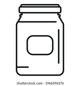 Food jar icon. Outline Food jar vector icon for web design isolated on white background