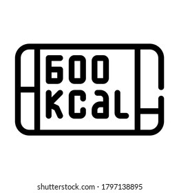 food kcal line icon vector. food kcal sign. isolated contour symbol black illustration
