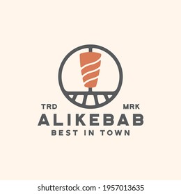 Food Kebab Logo Template Vector