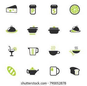 food and kitchen color vector icons for web and user interface design