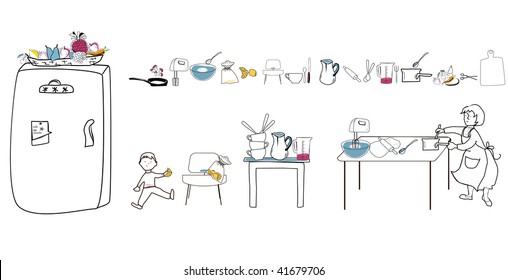 food and kitchen element