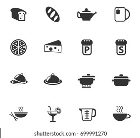 food and kitchen icon set
