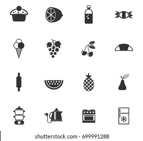 food and kitchen icon set