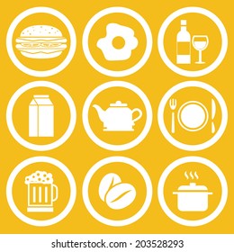 Food and Kitchen icons- Vector