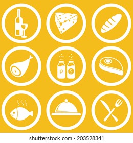 Food and Kitchen icons- Vector