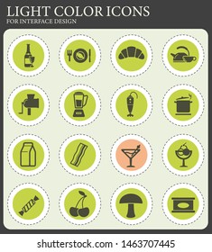 Food and kitchen simple icons for web