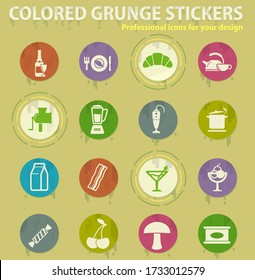 Food and kitchen simple icons for web