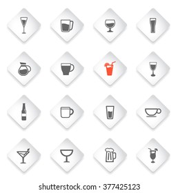 Food and kitchen simple icons for web