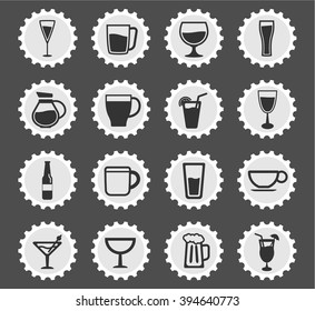 Food and kitchen simple icons for web