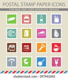 Food and kitchen simple icons for web