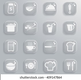 Food and kitchen simple icons for web