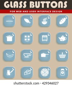 Food and kitchen simple icons for web