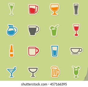 Food and kitchen simple icons for web