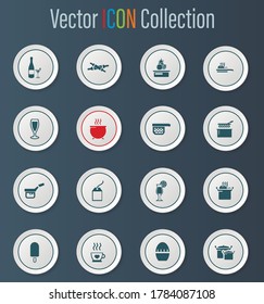 Food and kitchen symbol for web icons