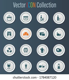 Food and kitchen symbol for web icons