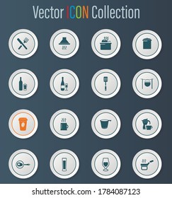 Food and kitchen symbol for web icons