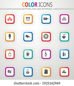 Food and kitchen symbol for web icons