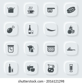 Food and kitchen symbol for web icons