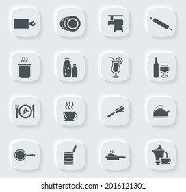 Food and kitchen symbol for web icons