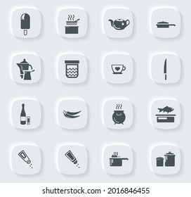 Food and kitchen symbol for web icons