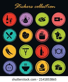 Food and kitchen symbol for web icons