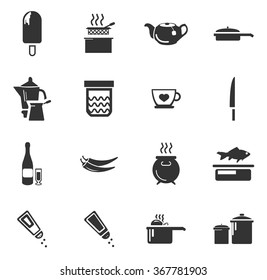 Food and kitchen symbol for web icons