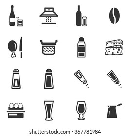 Food and kitchen symbol for web icons