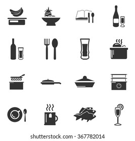 Food and kitchen symbol for web icons