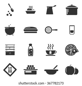 Food and kitchen symbol for web icons