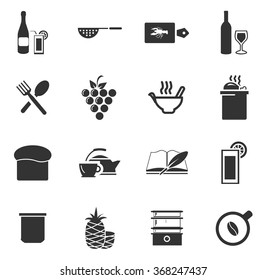 Food and kitchen symbol for web icons