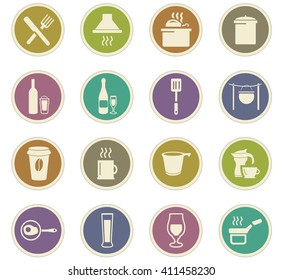 Food and kitchen symbol for web icons